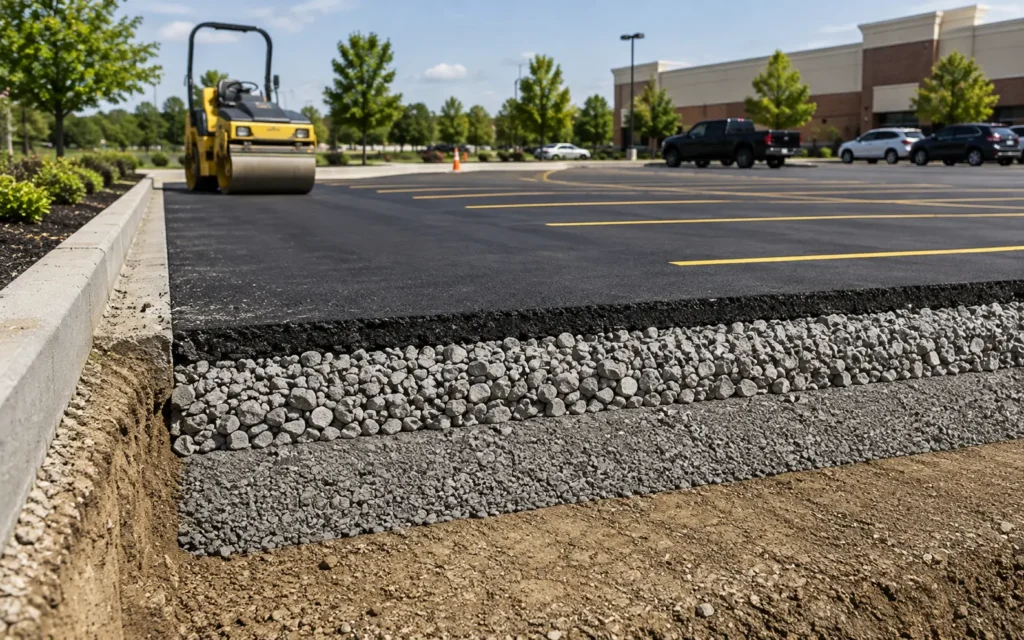 How Deep Should a Road Base Be for a Parking Lot