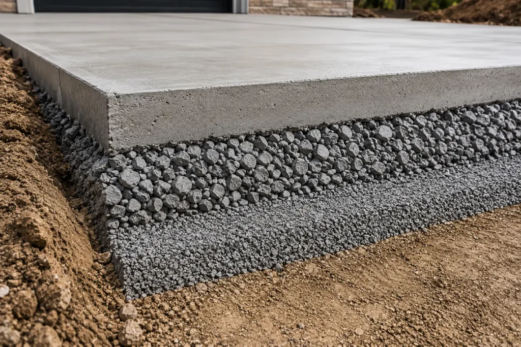 How Thick Should Road Base Be Under Concrete