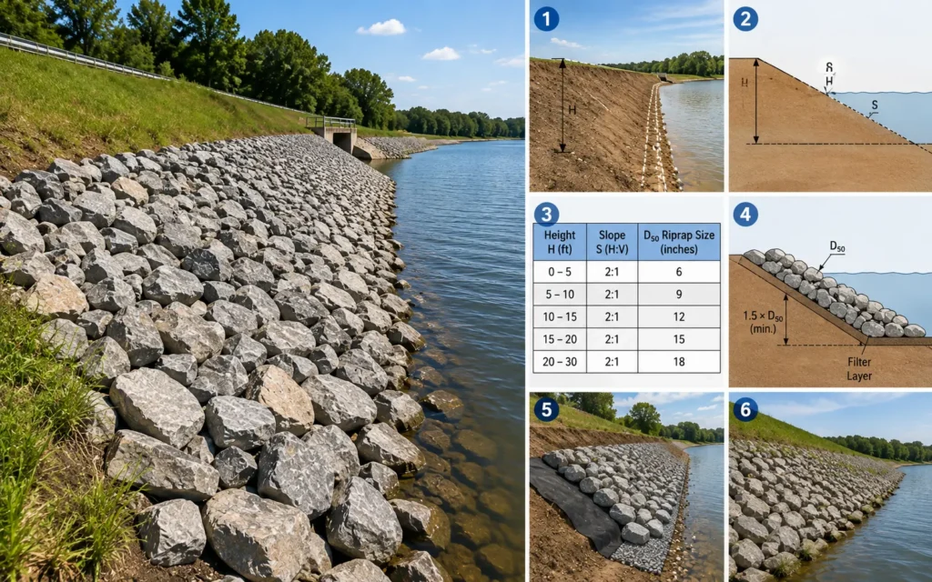 How to Size Riprap for Erosion Control