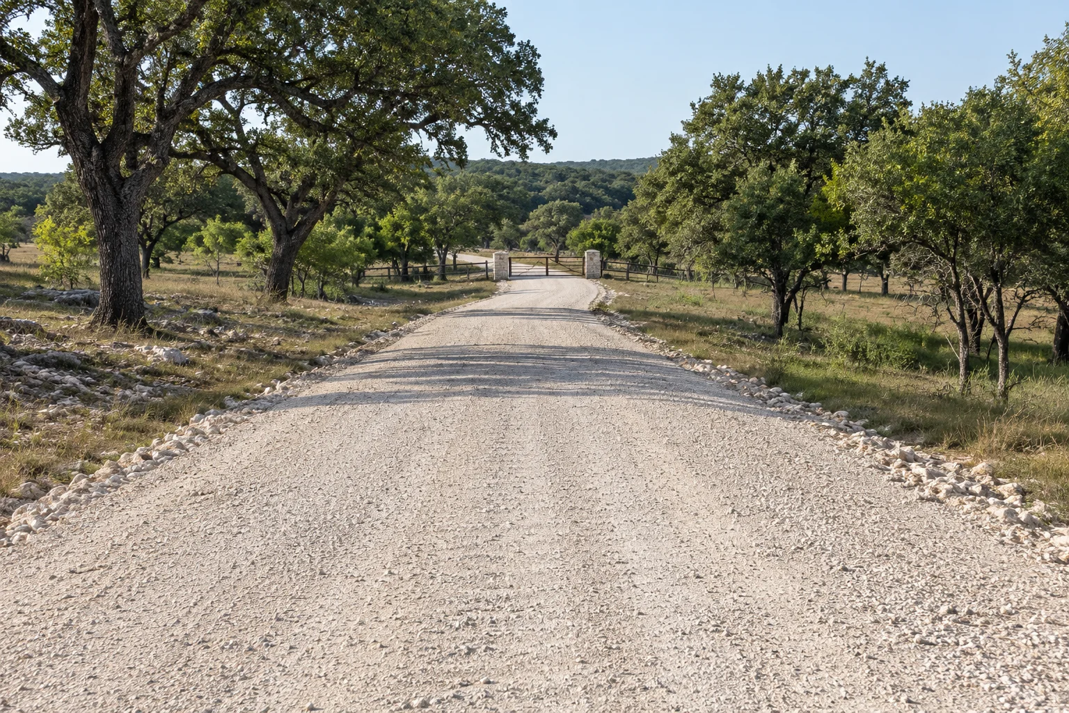 Illustrative driveways & ranch roads application in a Central Texas setting